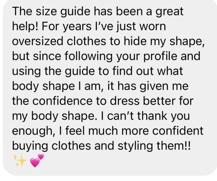 Don't Know Your Shape? Let Me Help You For Free - Price is for the actual guide which will be emailed over once body shape is determined