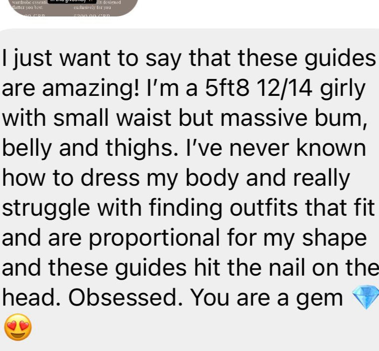 Don't Know Your Shape? Let Me Help You For Free - Price is for the actual guide which will be emailed over once body shape is determined